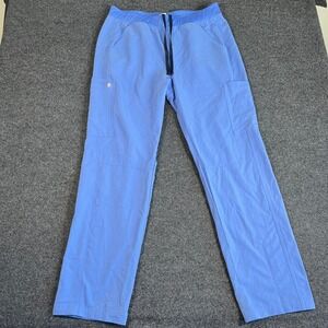 FIGS Technical Collection T2001 Scrub Pants Womens XL Ceil Blue Cargo Drawstring